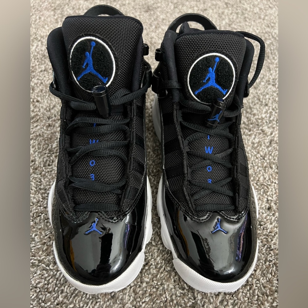 Nike Jordan 6 Rings Basketball Shoes Black/Hyper-Royal size 6 women